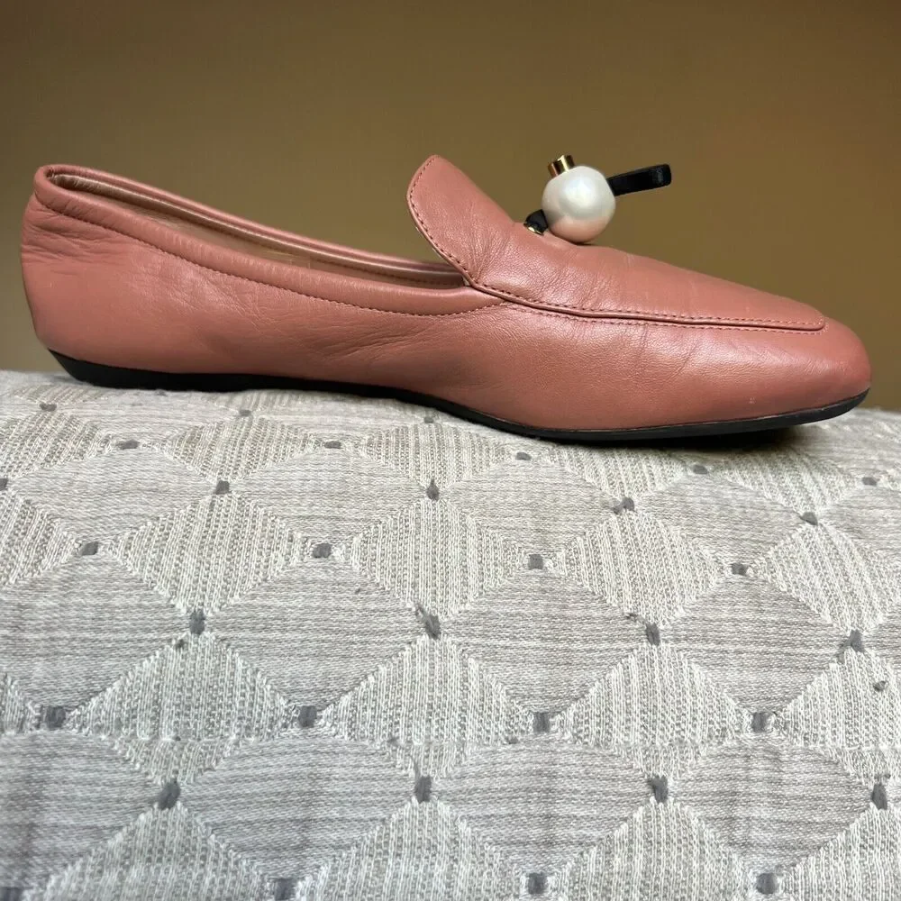 Nicholas Kirkwood Delfi Clay Leather‎ Square Toe Loafer Pearl EU 35.5 US 5.5